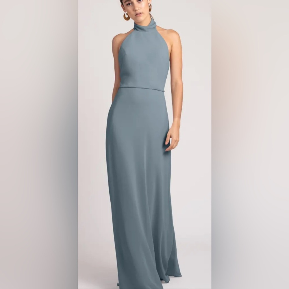 Jenny Yoo Brett bridesmaids dress in Mayan Blue